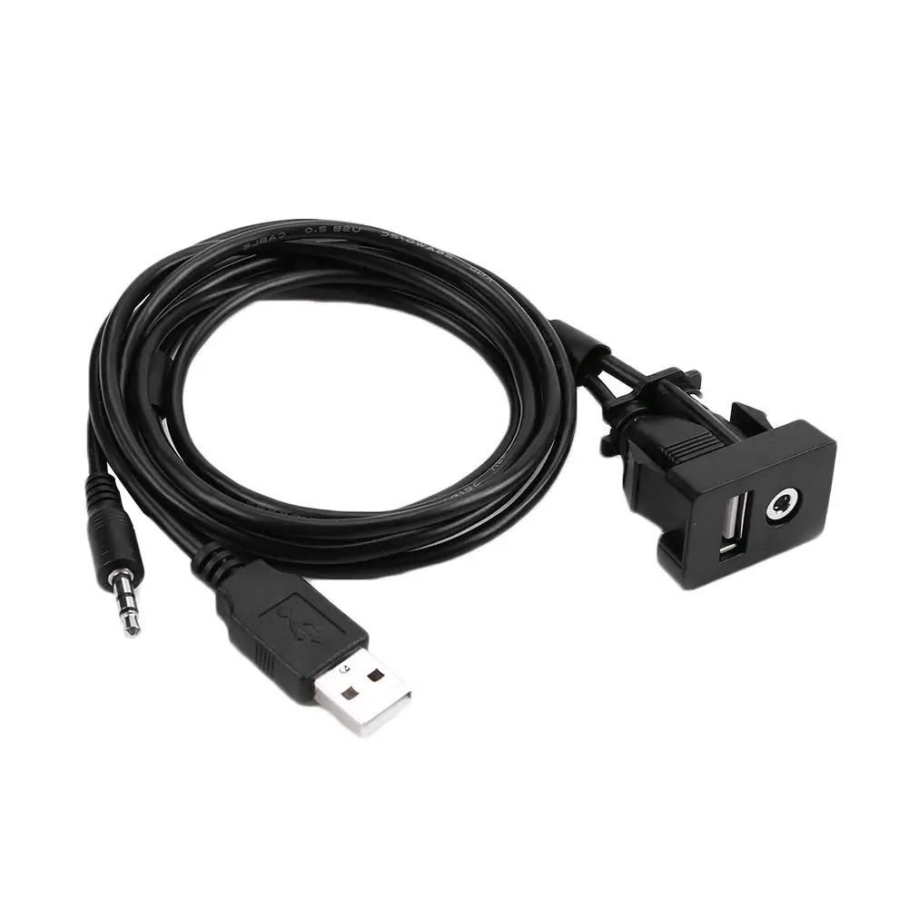 

1 м Панель порта USB для приборной панели 3,5 мм AUX USB Удлинительный кабель для Toyota Camry Corolla аудио разъем с поддержкой аудио сигнала порт