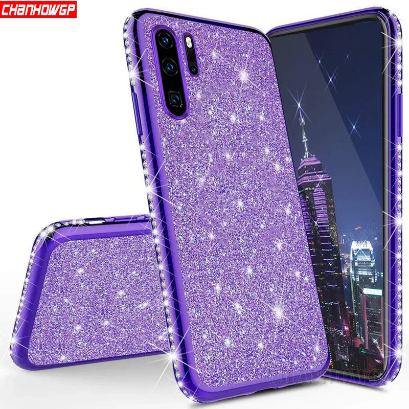 Роскошный мягкий чехол со стразами для Huawei Y5 Y6 Y7 2019 Y5P Y6P Y7P P Smart Plus Honor 8A 8S 8C 8X 9X 20 Pro 10i