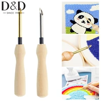 12pcs sewing punch needle wooden embroidery pen punch needle for diy craft stitching applique cross stitch tools supplies
