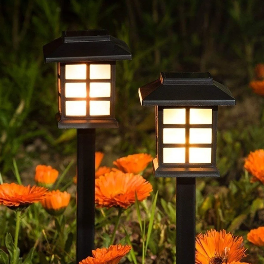 

2pcs Solar Power Pathway Outdoor Garden Lights Park Roadside Lawn Landscape Save Energy Light Outdoor Decor LED Street Lamp