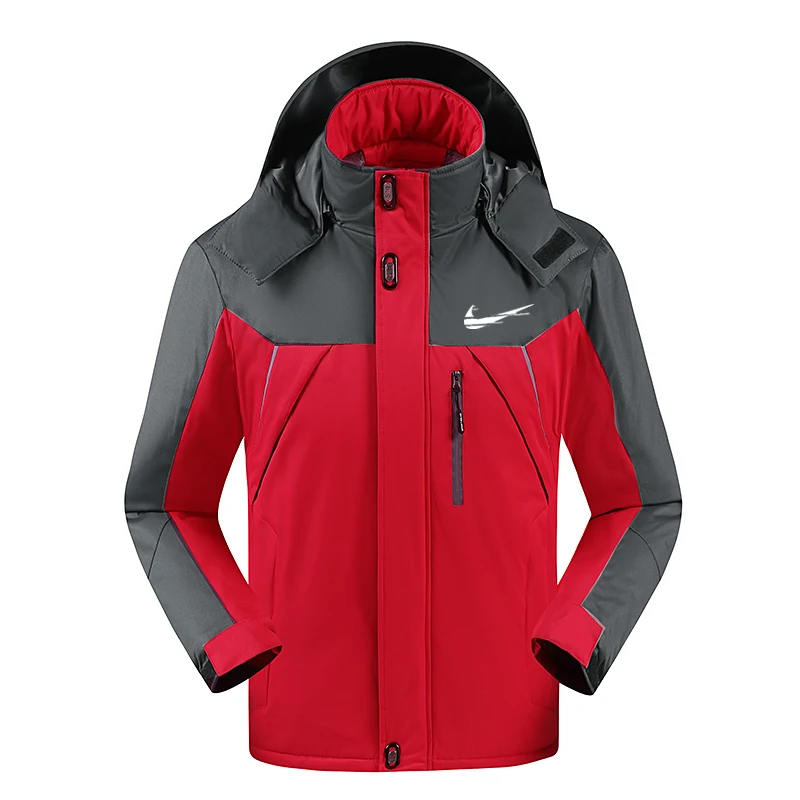 

Уличная куртка мужская куртка IКNIKEС плюс бархатная Толстая хлопковая стеганая куртка ветрозащитный, водонепроницаемый и износостойкий ком...