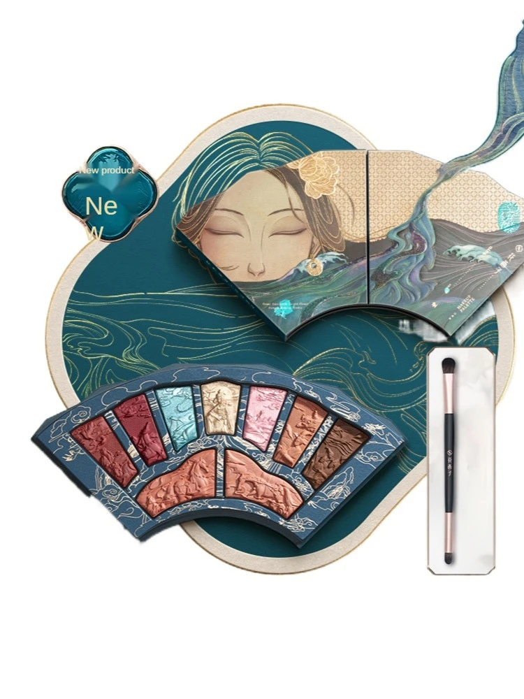 

Пион Луна рельефный хайлайтер Румяна многофункциональные тени для век макияж Палитра