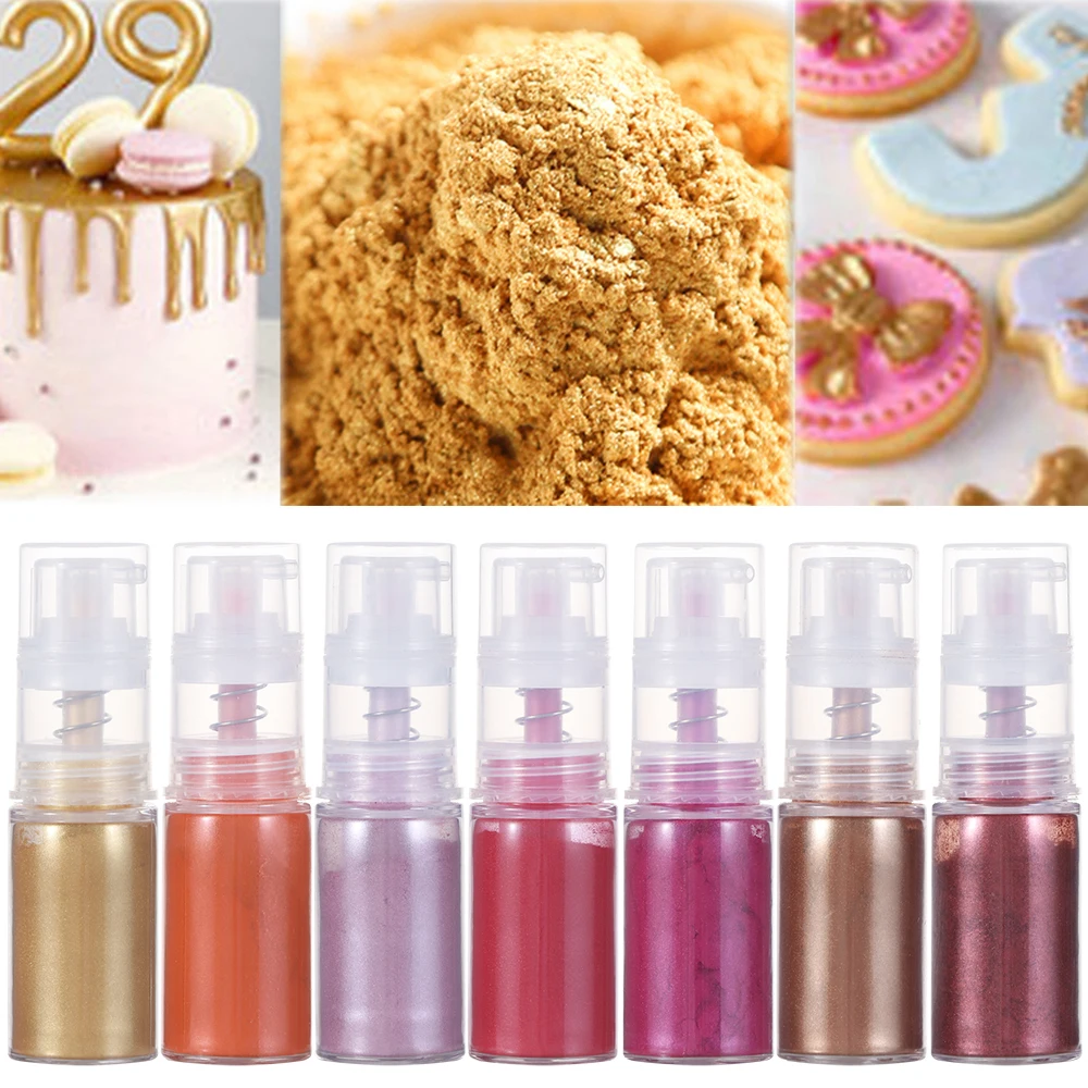 

1Bottle Cake Decorating Powder Spray Bottle Design Baking Color Dust Fondant Macaron Chocolate Silver Pearl Flash Glitter Powder