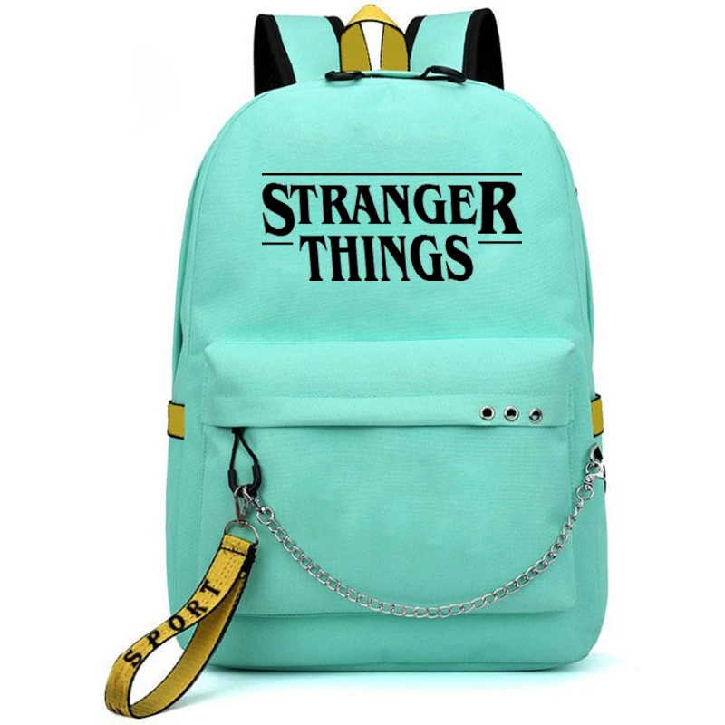 Рюкзак Stranger things Kpop рюкзак с usb зарядкой розовые сумки аниме мужские