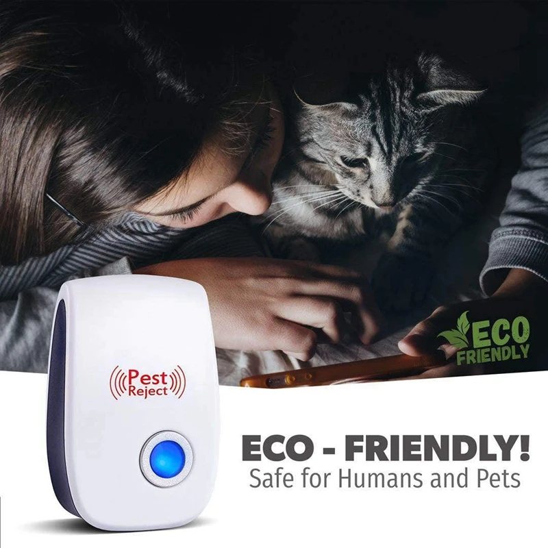 

10Pcs Ultrasonic Pest Reject Home Control Electronic Repellent Mice Rat Repeller -US Plug