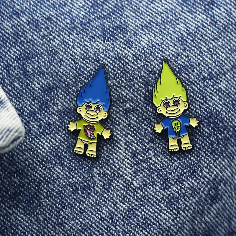 Милая мультяшная брошь Magic Spirit металлическая эмалированная на лацкан значок для