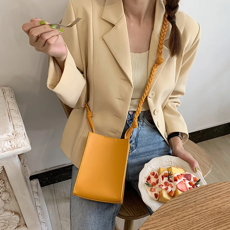 Маленькая дизайнерская сумка для телефона Ins повседневные Простые Женские