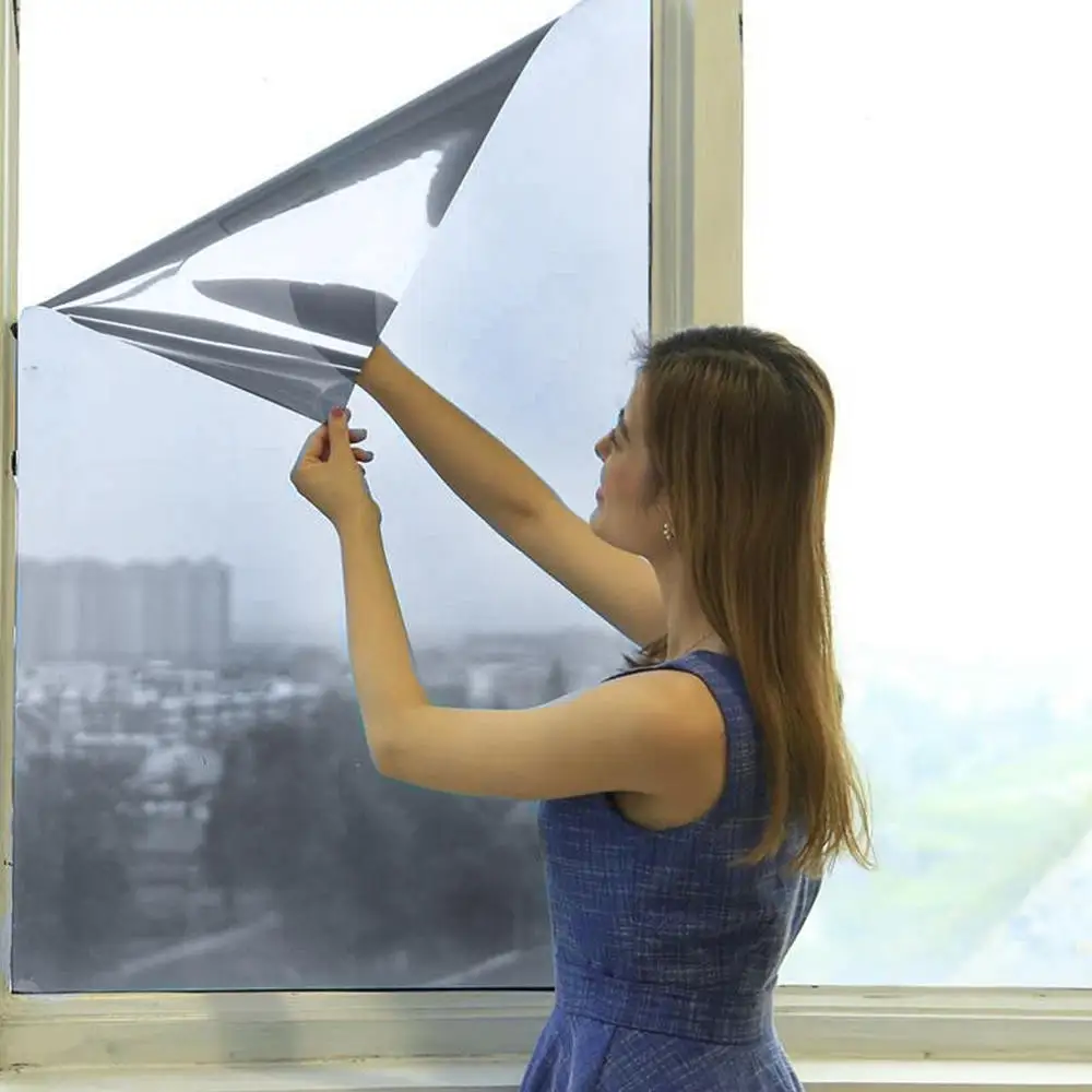 Стеклянная самоклеящаяся пленка светоотражающая зеркальная оконная УФ защита