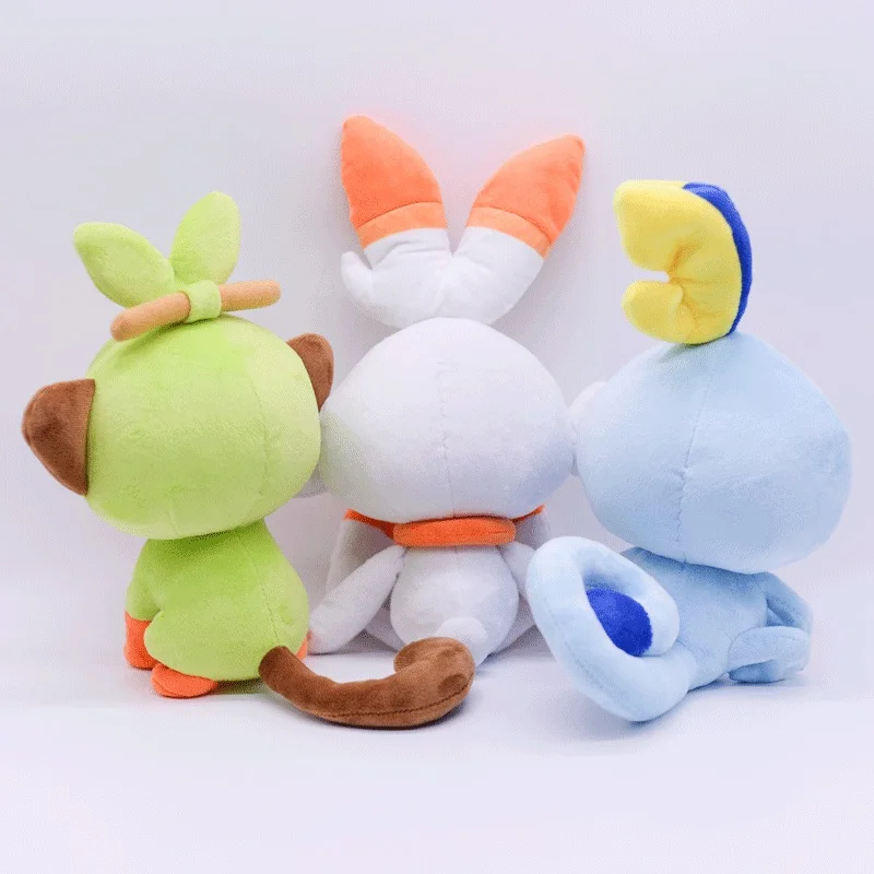 Высокое качество Scorbunny Sobble Grookey мягкая плюшевая игрушка японского аниме Кукла мультфильм дети девочки рождественские подарки на день рождения