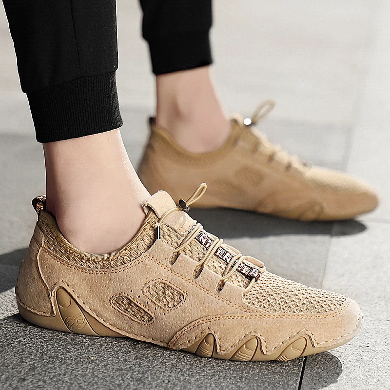 Male Outdoor Mountain Climbing Sneaker Shoes Men Ankle Suede Hiking Boots Plus Size 46 High Top Classic Trekking Footwear