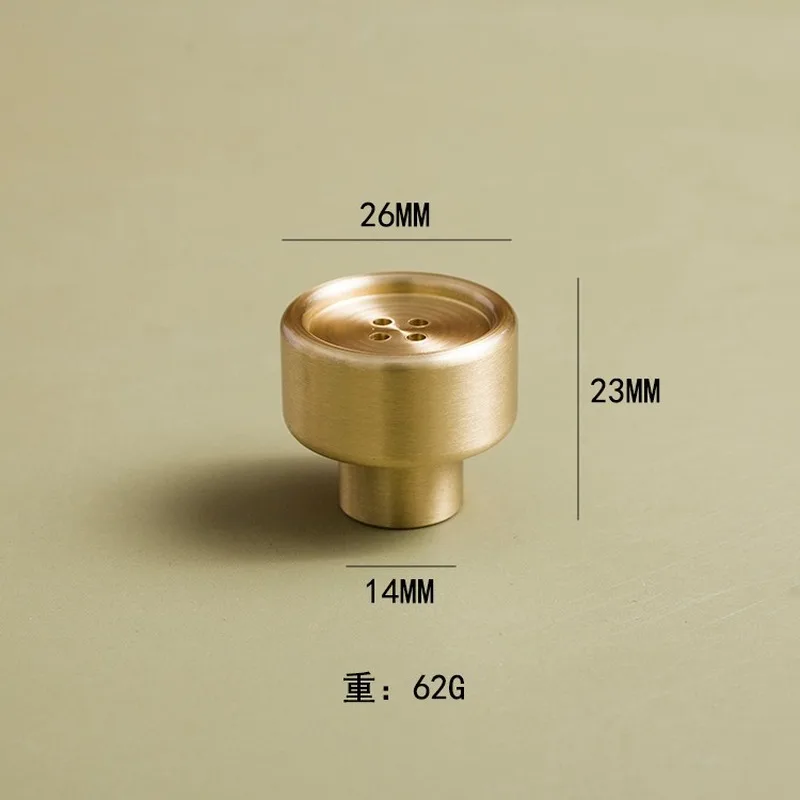 

Furniture Brass Handle Nordic simple creative designer gold pure copper drawer cupboard round handle