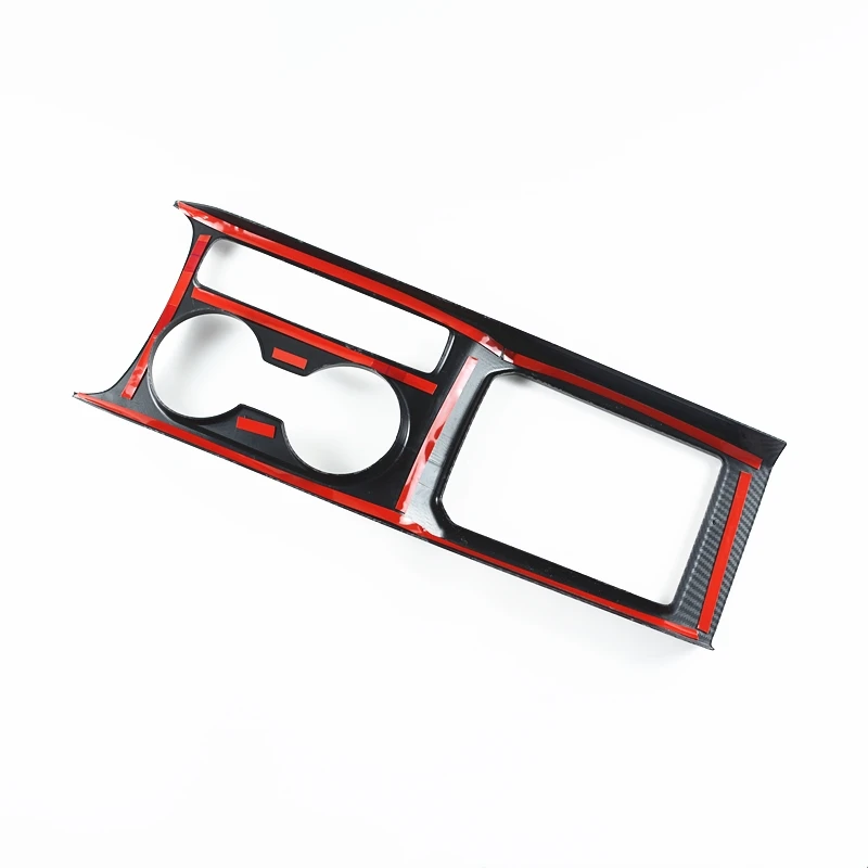 

Car Styling Center Console Water Cup Holder Armrest Box Frame Decoration Cover Trim For Audi A3 2021 LHD Carbon Fiber Style