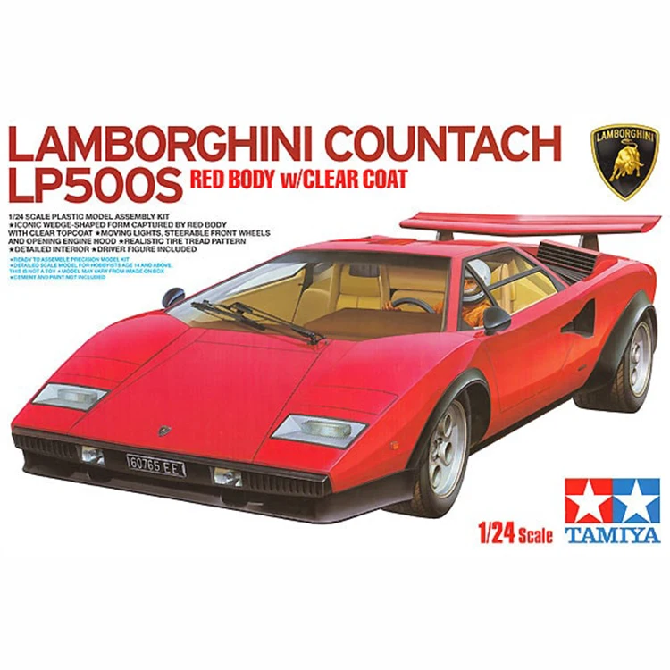 

1/24 Tamiya Assembly Model Lamborghini Countach LP500S Toy car #25419