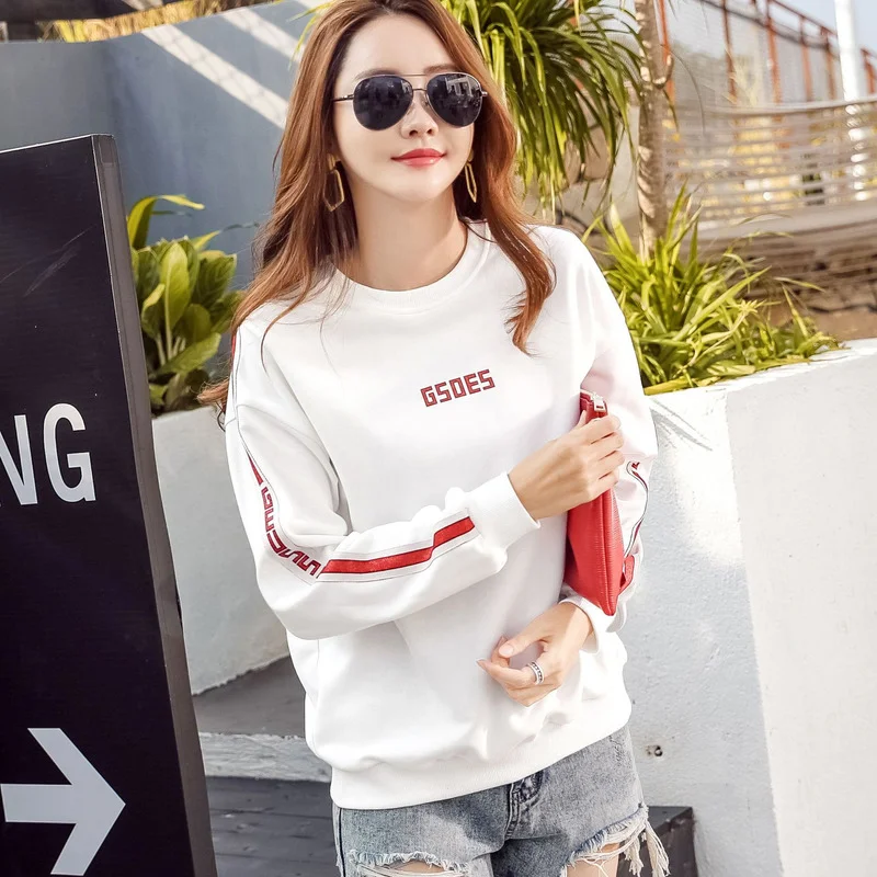

New Letter Casual Clothes Pullover Sweatshirts Sudadera Mujer 2021 Fashion Autumn Winter Hoodies Women Kawaii Womens Clothing