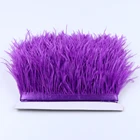 Страусиные перья, фиолетовые, 8-10 см, 1 м