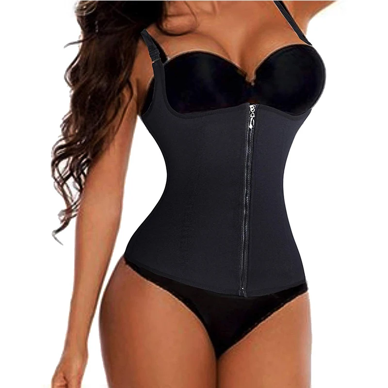 Женский корсет для тренировок на талии жилет молнии Корректирующее белье тела