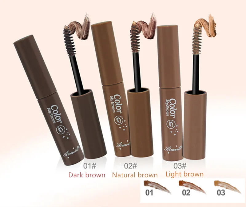 3 цвета Длительное Действие Водонепроницаемый тушь для бровей крем глаз теней