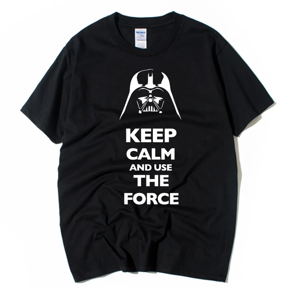 Звездные войны Дарт Вейдер цепь Keep Calm Use The Force хип-хоп Рок Мужская хлопковая