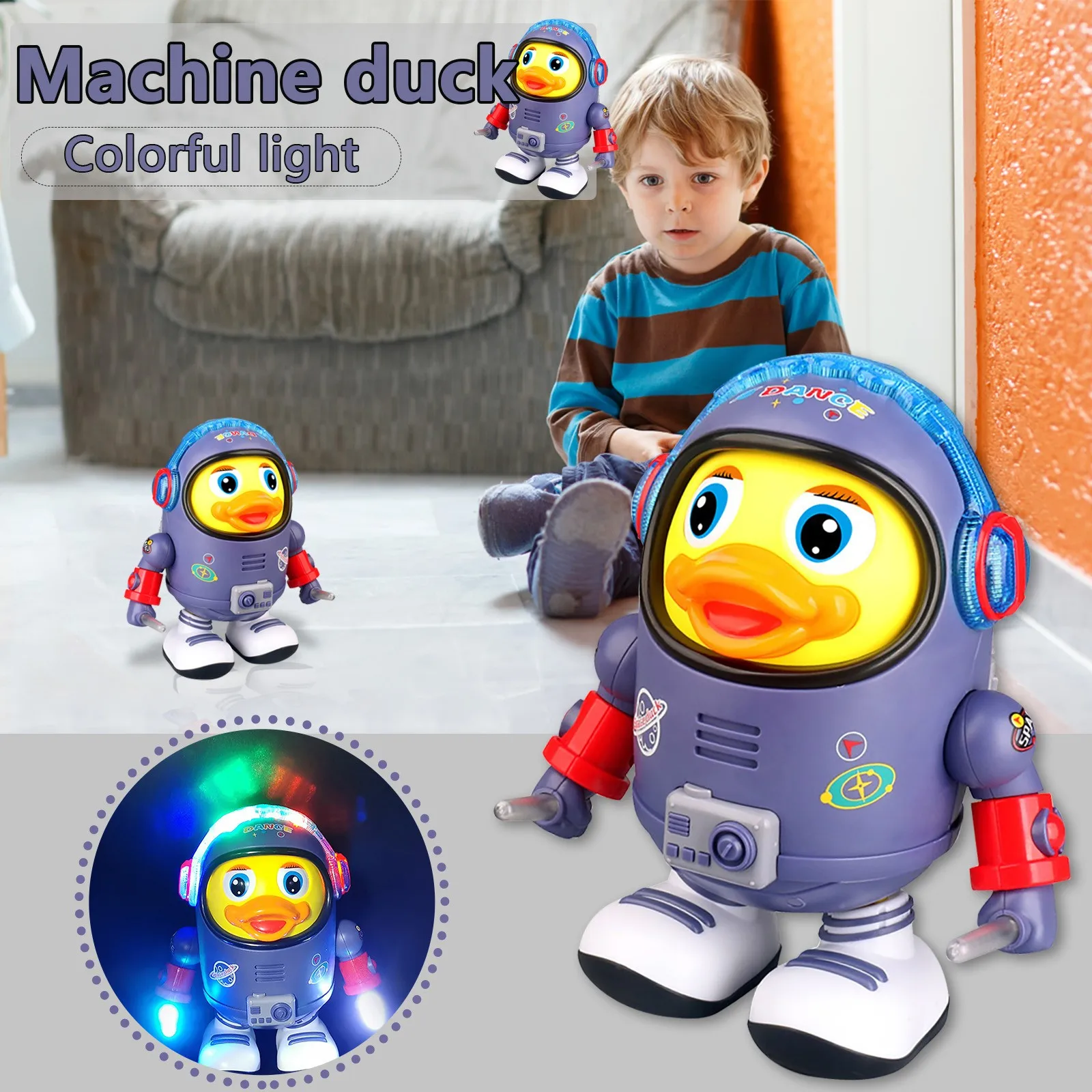 Пластиковые танцевальные космические утки пазлы 16x11 5x18 6 см освещение светящаяся