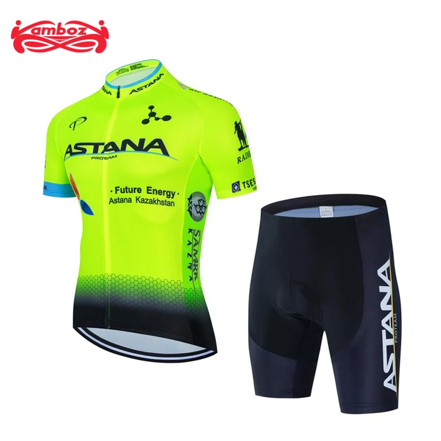 

ASTANA TEAM Pro Cycling Clothing Men MTB Bike Jersey Set Ropa Ciclista Hombre Maillot Ciclismo Bicycle Clothes Summer Cycling