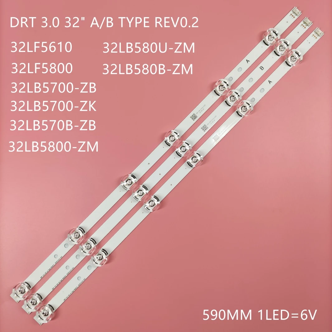 

LED strip for 32LB5800 32LF560V 32LB550B 32LB560B 32LB570B 32LB580B 32LB620B 32LB5600 6916L-1974A 1975A 6916L-2223A 2224A