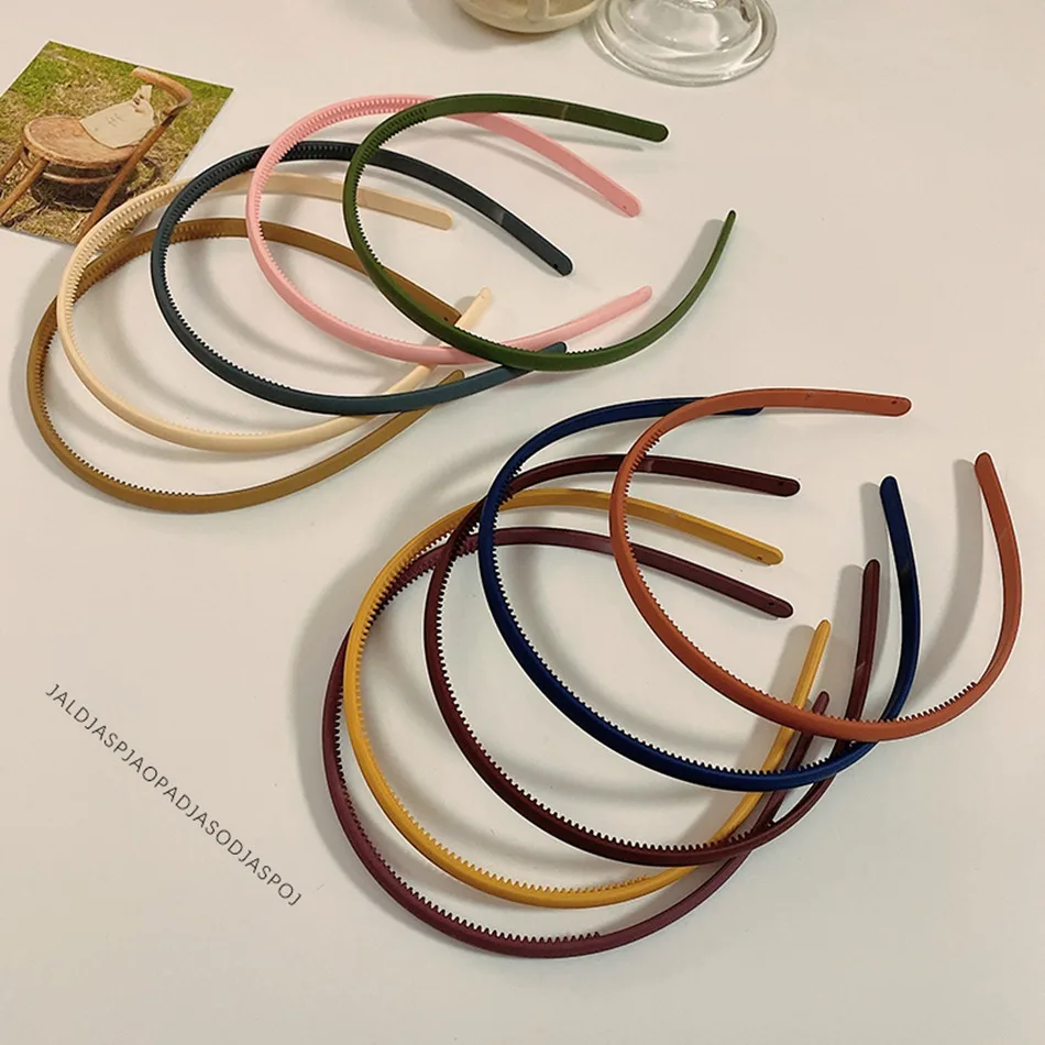 Pu Faux Leather Headbands Women Hairband Hair Hoop Girl Fashion Simple Hair Bands Bezel Hair Accessories 2021