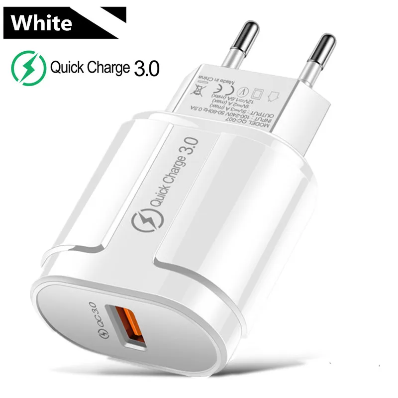 EU Charger 18W 3A быстро QC 3,0 Зарядное устройство магнитный usb-кабель для huawei Honor 10i 8A 8C 8X8 S 5X 6X 7X 6A 5C 4A 4X 4C 6C 7C 7A PRO Micro USB - Тип штекера: EU Charger