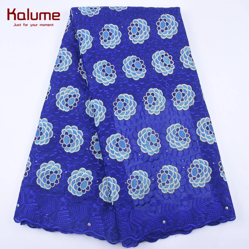 Kalume Новое поступление африканская швейцарская хлопковая кружевная ткань