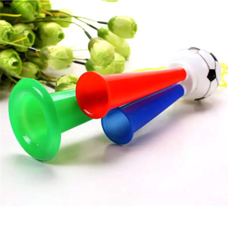 1 шт. красочные трехтрубные ачалки с высоким наклоном голосовые рожки Футбол