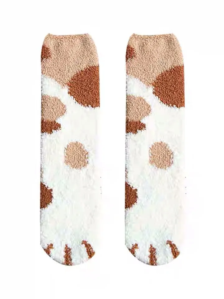1 пара плюшевые носки из кораллового флиса | Женская одежда