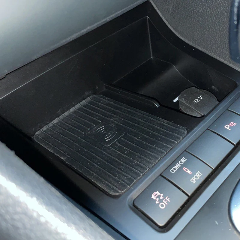 15w car fast charger qi wireless charger charging plate pad phone holder for vw glof 6 mk6 sagitar scirocco 2008 2013 accessorie free global shipping