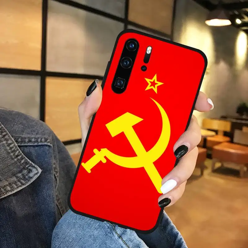 

Soviet Union USSR Grunge Flag Painted Phone Case Funda For Huawei P9 P10 P20 P30 Lite 2016 2017 2019 plus pro P smart