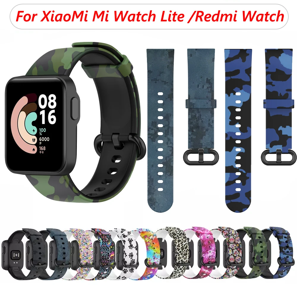 

Сменный силиконовый ремешок с принтом для Xiaomi MiBand, сменный спортивный ремешок для Redmi Smart, браслет Mi BandCorrea