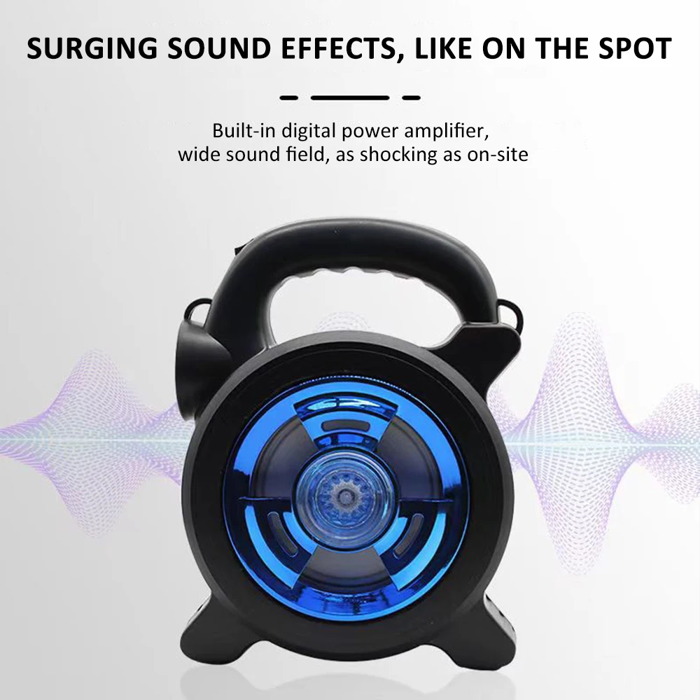 

Portable 3D Bluetooth Speaker Mini Wireless Speaker Outdoor Sound System Speaker Subwoofer With Flashlight FM Support TF Card