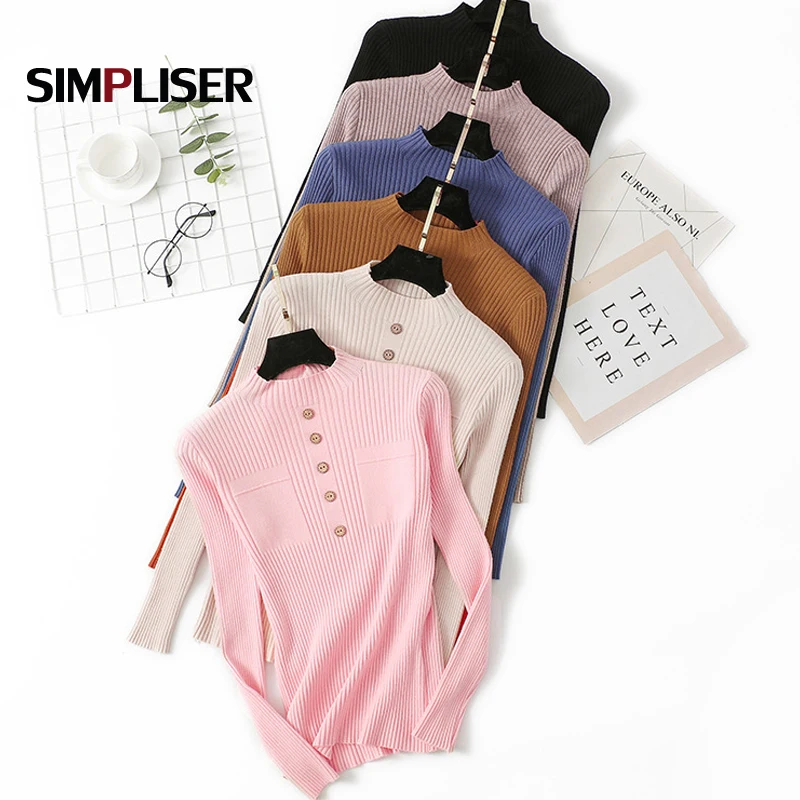 Кашемировый вязаный женский свитер стрейч-пуловеры водолазка 2019 осень зима