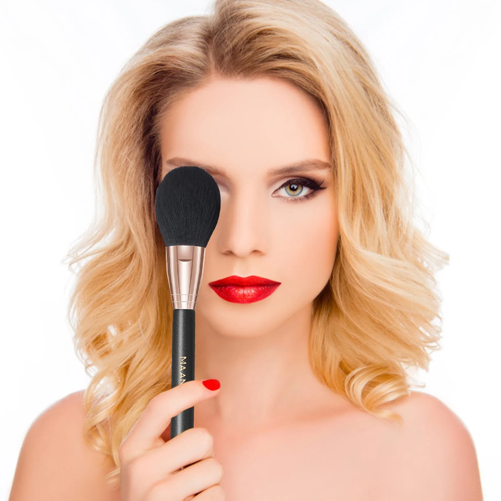 

6-piece Premium Cosmetic Brush Set With Brush Bag Wooden Handle Microcrystalline Complete Set Of Beginners Maquiagem #4