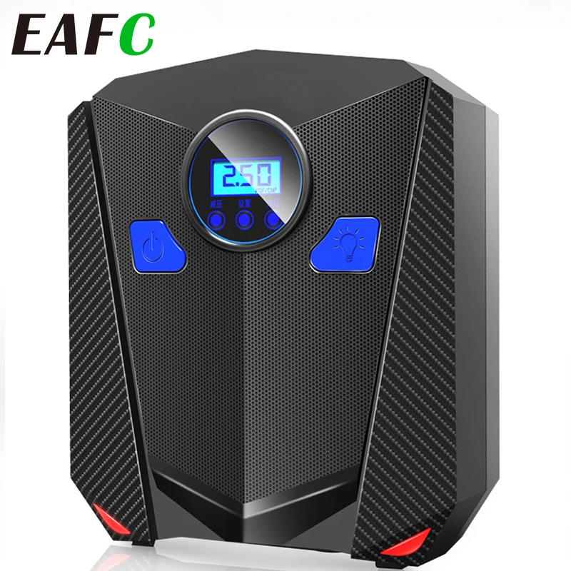 Автомобильный насос цифровой воздушный компрессор для шин 12 В портативный с