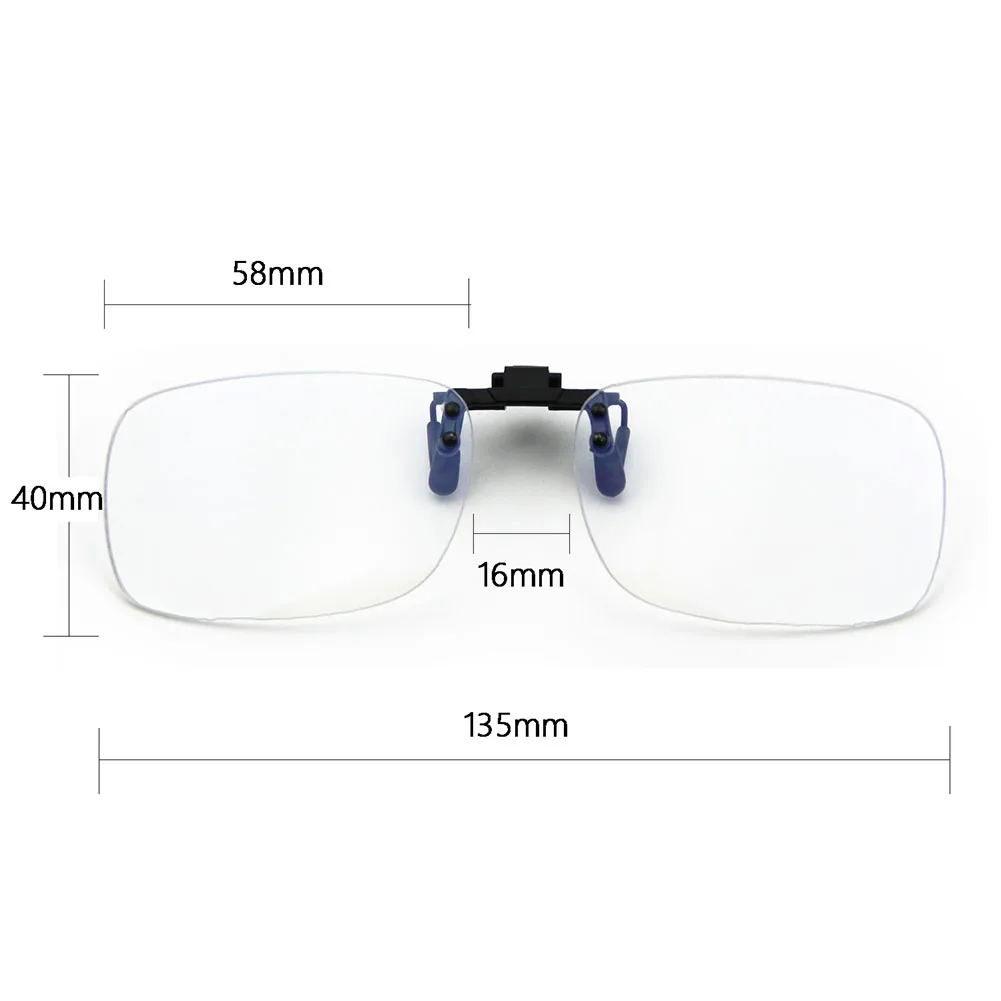 Cyxus Blue Light Blocking Clip-ons прозрачные линзы для всех размеров компьютерные очки анти глазное напряжение унисекс 8000