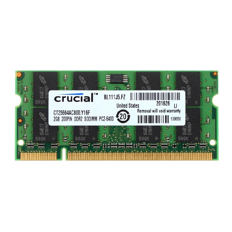 Оперативная память DDR2 модуль памяти для ноутбука 2 ГБ 4 800 МГц 667 200 Pin SODIMM 1 8 в |
