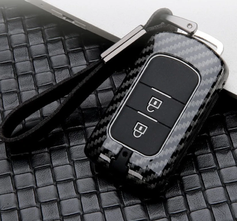 Чехол для автомобильного ключа из углеродного волокна рукав Mitsubishi Outlander Lancer Pajero