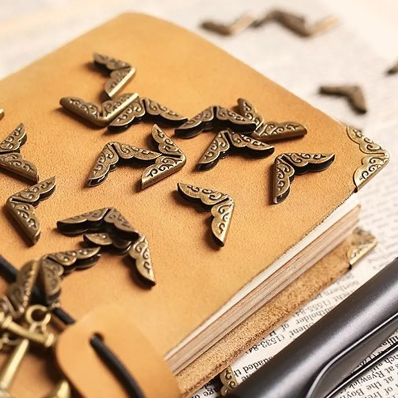 4 шт. практичные металлические уголки для книг бронзовые золотые защитные папки