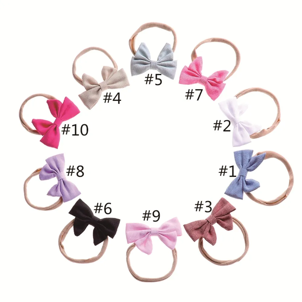 

1 шт., однотонная нейлоновая повязка на голову для новорожденных