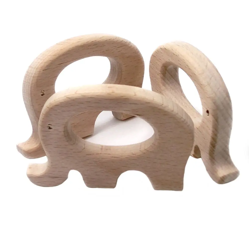 1 шт. безопасный натуральный деревянный Прорезыватель для зубов кольцо в форме