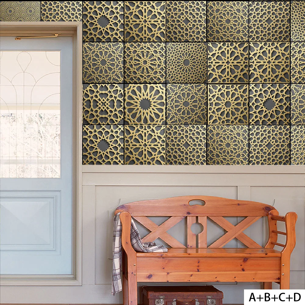 

cz047 Moroccan style tile stickers retro wallpaper wall stickers home living room bedroom kitchen decoration stickers