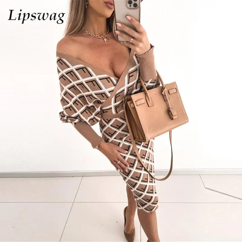 

Women Spring Sexy V-Neck Long Sleeve Print Dress Elegant Wrap Back Hollow Out Slim Dress Fashion New Pattern Party Dress Vestido