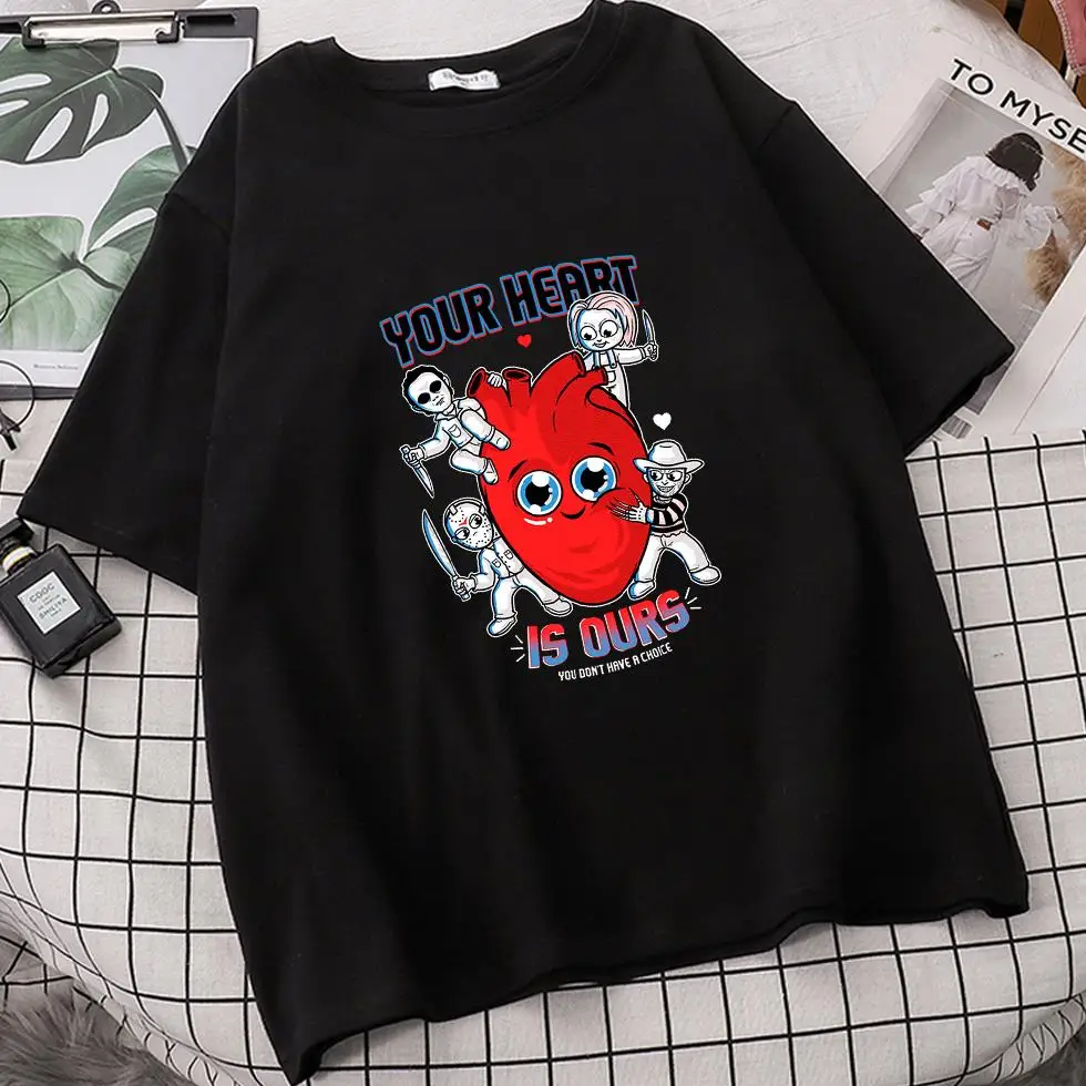 

You Heart Is Ours Women T Shirts Camisetas De Mujer Short Sleeve Tee Shirt Tshirts Vetement Femme Tumblr Tops Roupas Femininas