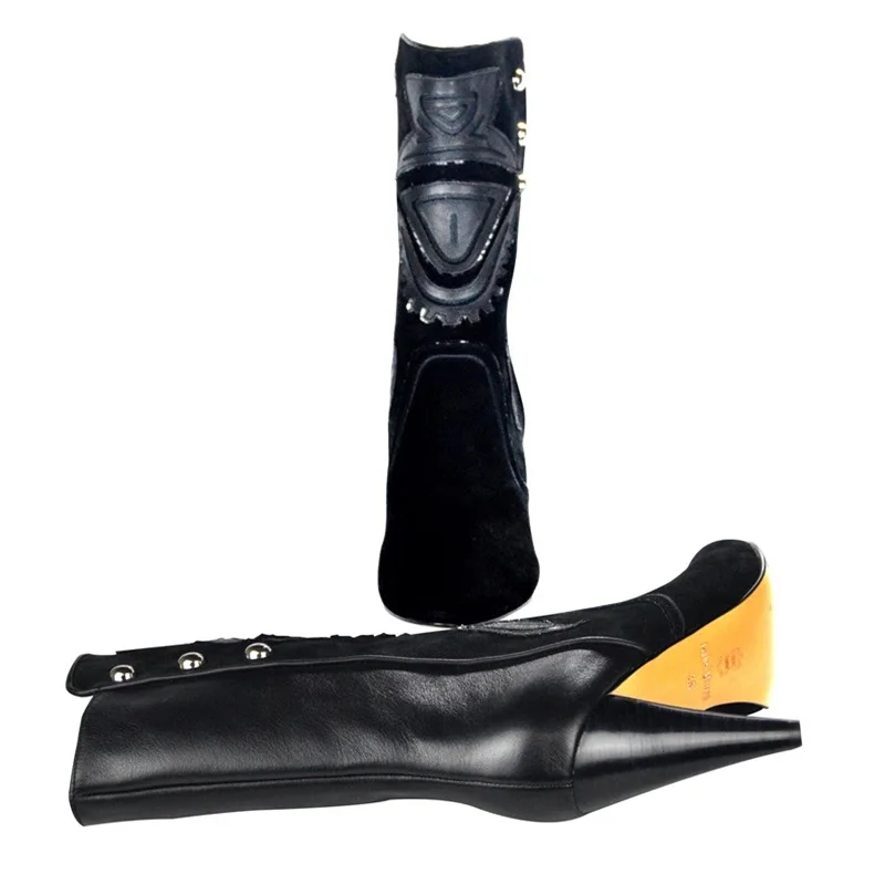 Женские зимние сапоги из натуральной кожи качественные замшевые ботильоны с