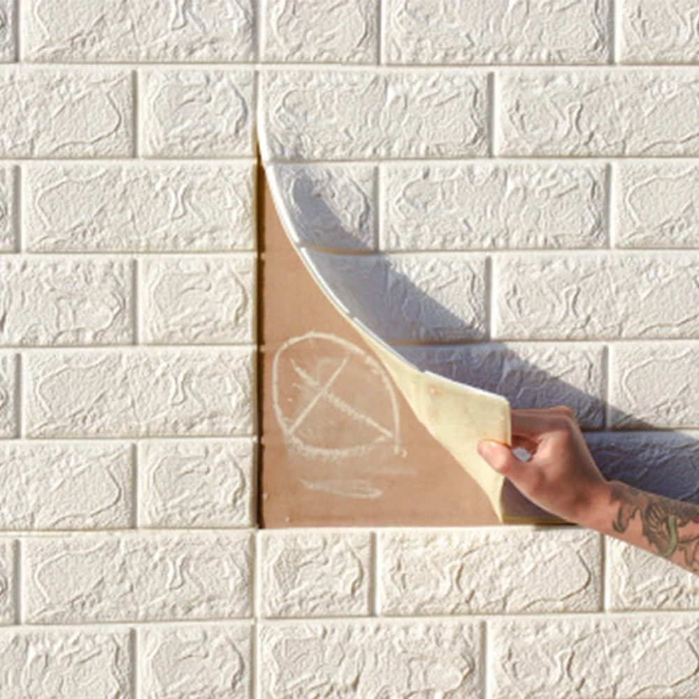 3D наклейки на кирпичную стену водостойкие для гостиной спальни DIY самоклеющиеся