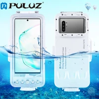 puluz 45m147ft waterproof diving housing photo video taking underwater cover case for galaxy huawei xiaomi google with otg