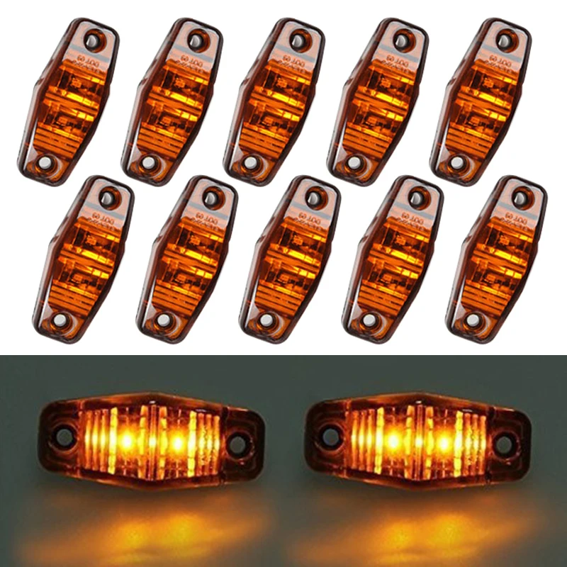 

10pc 12 24V Led Side Marker Blinker Lights for Trailer Trucks Piranha Caravan Side Clearance Marker Light Lamp truck accessories